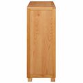vidaXL Skrinkový s poličkou Hnedá 80 x 35 x 95 cm Masívne dubové drevo