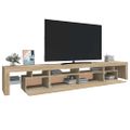 vidaXL TV skrinka s LED svetlami dub sonoma 260 x 36,5 x 40 cm
