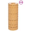 vidaXL Balkónové zásteny 10 ks bledohnedé 255x19 cm polyratan