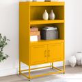 vidaXL Vysoká skrinka horčicovožltá 68,5x38,5x123,5 cm oceľ