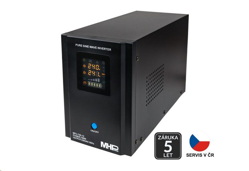 Záložný zdroj MHPower MPU-700-12 UPS 700 W 12 V čistý sinus