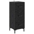 vidaXL Highboard Čierny dub 34,5 x 34 x 180 cm Kompozitné drevo