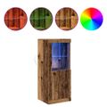 vidaXL LED komoda Hnedá 41 x 37 x 100 cm Kompozitné drevo