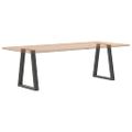 vidaXL Nohy k jedálenskému stolu v tvare V, 2 ks, antracitové, 50x(72-73,3) cm, oceľ