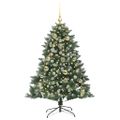 vidaXL Umelý vianočný stromček Zelená 150 cm PVC, plast a oceľ