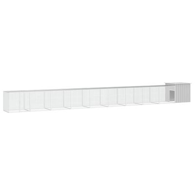vidaXL Klietka pre kurčatá sivá 1000x91x100 cm pozinkovaná oceľ