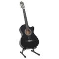 vidaXL 12-dielna folková klasická gitara so 6 strunami, čierna 38"