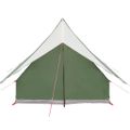vidaXL Rodinný stan so strechou Zelená a biela 220 x 220 x 184 cm