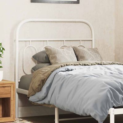 vidaXL Kovové náhradné čelo postele biele 80 cm