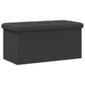 vidaXL Skladacia úložná lavička Tmavosivá 180 kg 80 L 77 x 38 x 38 cm