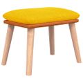 vidaXL Podnožka horčicovo žltá 45x29,5x35 cm látka a umelá koža