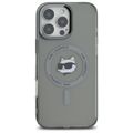 Obal Karl Lagerfeld pre iPhone 16 Pro Max 6,9" KLHMP16XHLSCHK čierny tvrdý IML Metal Choupette Head MagSafe
