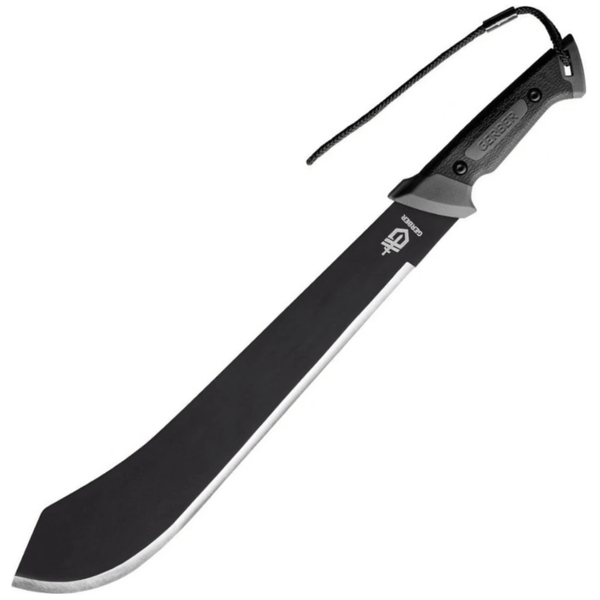 Gerber 31-002076 Gator Machete Bolo outdoorová mačeta 39,2 cm, celočierna, kraton, nylonové puzdro