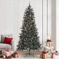 vidaXL Umelý vianočný stromček Zelená 240 cm PVC, plast a oceľ