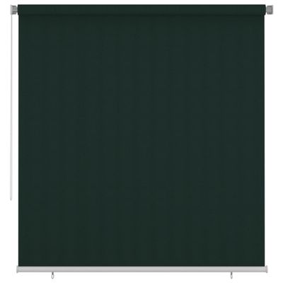 vidaXL Vonkajšia zatemňovacia roleta 220x230 cm tmavozelená HDPE