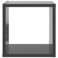 vidaXL Nástenné police v tvare kocky 6 ks vysoký lesk sivé 26x15x26 cm