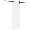 vidaXL Posuvné dvere ORKDAL 83 x 232 cm Borovicový masív Biela
