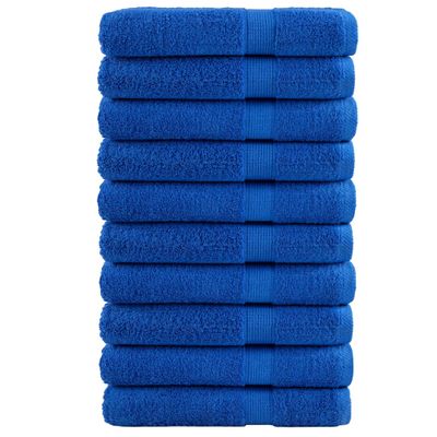 vidaXL Prémiové uteráky do sauny SOLUND 10 ks modré 80x200 cm 600 g/m2