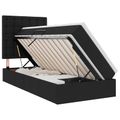 vidaXL Postel s úložným prostorem a matrací Čierna 90 x 200 cm látka