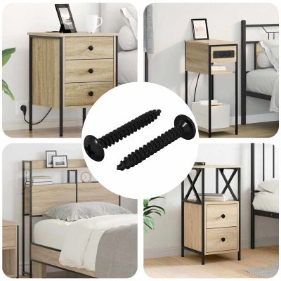 vidaXL Závitový klinc 2 pcs Čierna M4 x 28 mm Oceľ