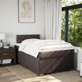 vidaXL Boxspring posteľ s matracom tmavohnedá 120x190 cm látka