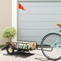 vidaXL Príves na bicykel, čierny 122x53x31 cm, železo