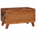 vidaXL Úložná krabica s úložiskom 70 x 35 x 40 cm recyklovaný masív