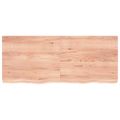 vidaXL Kúpeľňová doska bledohnedá 120x50x(2-6) cm ošetrený masív