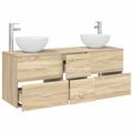 vidaXL Set kabinetov do kúpeľne 3 ks Dub sonoma 49,5 x 35 x 63 cm