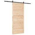 vidaXL Posuvné dvere Prírodná 90 x 208 cm Borovicový masív