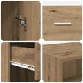 vidaXL Highboard Remeselný dub 50 x 42,5 x 225 cm Kompozitné drevo