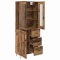 vidaXL Highboard Staré drevo 69,5 x 34 x 90 cm Kompozitné drevo