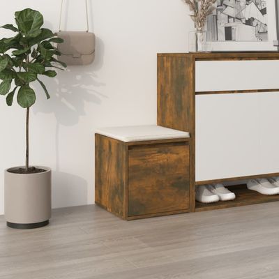 vidaXL Box so zásuvkou, tmavý dub 40,5x40x40 cm, kompozitné drevo