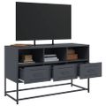 vidaXL TV skrinka antracitová 100,5x39x60,5 cm oceľ