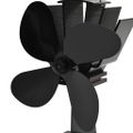 vidaXL Teplom poháňaný ventilátor na krb so 4 lopatkami čierny