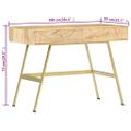 vidaXL Písací stôl so zásuvkami 100x55x75 cm, mangový masív