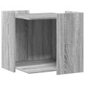 vidaXL Uzavretý box na stelivo sivá sonoma 53x53x51cm kompozitné drevo