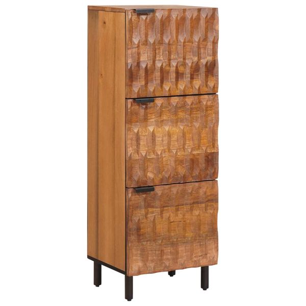 vidaXL Highboard s úložiskom Drevité hnedé dokončenie 40 x 33 x 110 cm