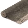 vidaXL Kilim Koberec z bavlny 120x180 cm sivo-hnedý