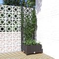 vidaXL Záhradný kvetináč s mriežkou čierny 40x40x121,5 cm PP