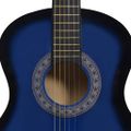 vidaXL Klasická gitara pre začiatočníkov s taškou modrá 3/4 36"