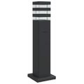 vidaXL Vonkajšia stojaca lampa so zásuvkou čierna 50 cm hliník