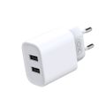 XO wall charger CE02C 2x USB 2,1A white + microUSB cable