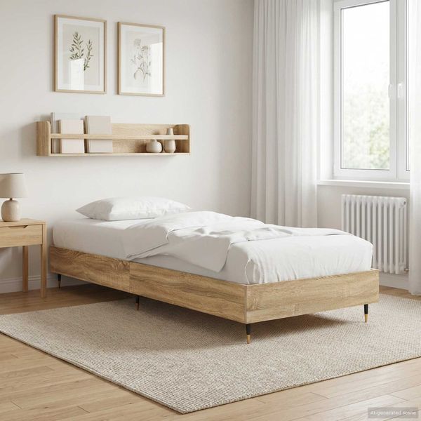 vidaXL Rám postele Dub sonoma 80 x 200 cm Kompozitné drevo