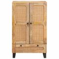vidaXL Highboard s dverami Hnedá 40 x 33 x 110 cm Masívne mango drevo