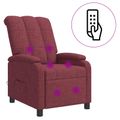 vidaXL Masážne relaxačné kreslo Víno červené Látka