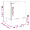 vidaXL Nočné skrinky 2 ks hnedý dub 40x30x50 cm kompozitné drevo