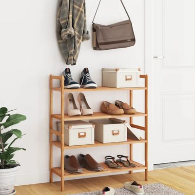 vidaXL Stojany na topánky 2 ks 69x27x41 cm masívny orech