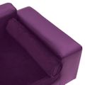 vidaXL Pohovka pre psa, vínovo červená 81x43x31 cm, plyš a umelá koža