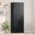 vidaXL Highboard 70 x 33.5 x 180 cm Kompozitné drevo Čierny dub
